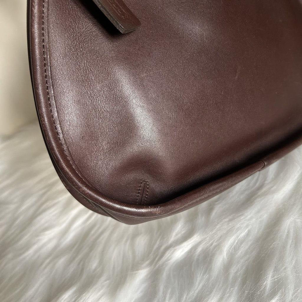 Coach Ergo 9027 Mahogany Brown Glove Tanned Leather Hobo Bag Good2