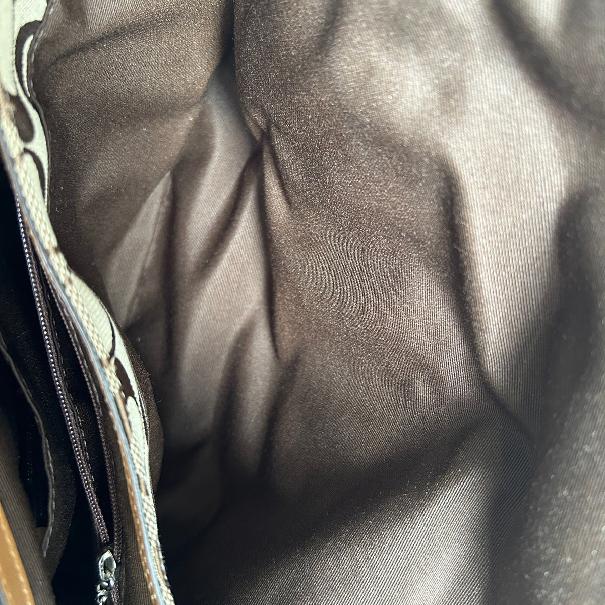 Coach Soho Signature Khaki Brown Canvas Leather Shoulder Bag Excellent5