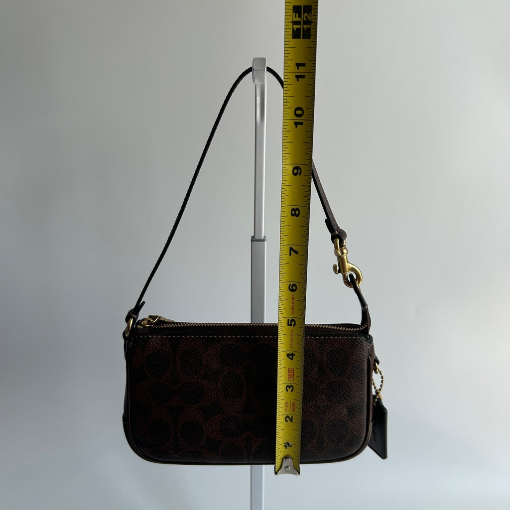 Coach Plaza Bag 18 Signature Brown Mini Shoulder Bag Very Good6