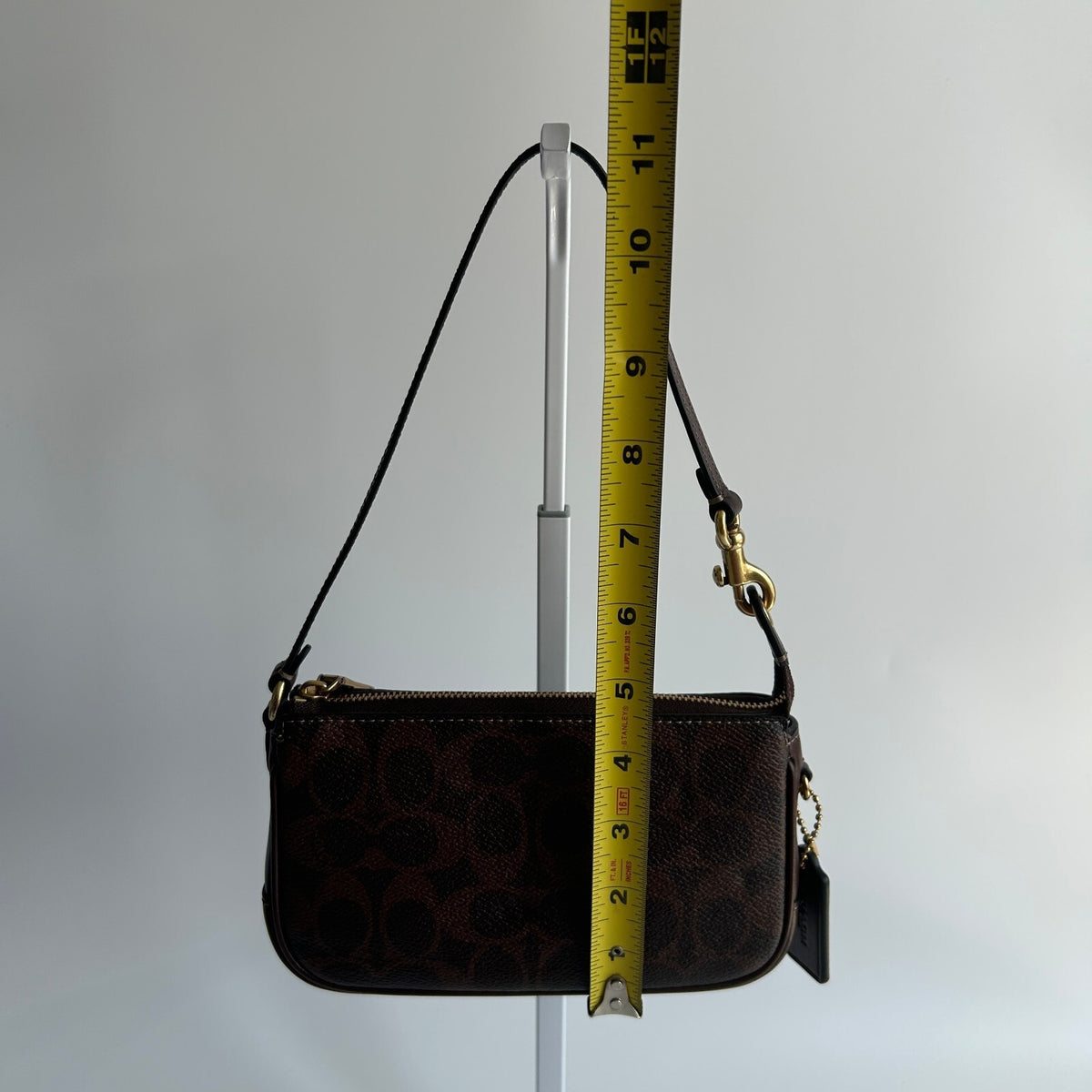 Coach Plaza Bag 18 Signature Brown Mini Shoulder Bag Very Good6