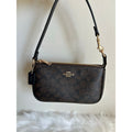 Coach Nolita 19 Brown Black Signature Canvas Shoulder Bag Excellent0