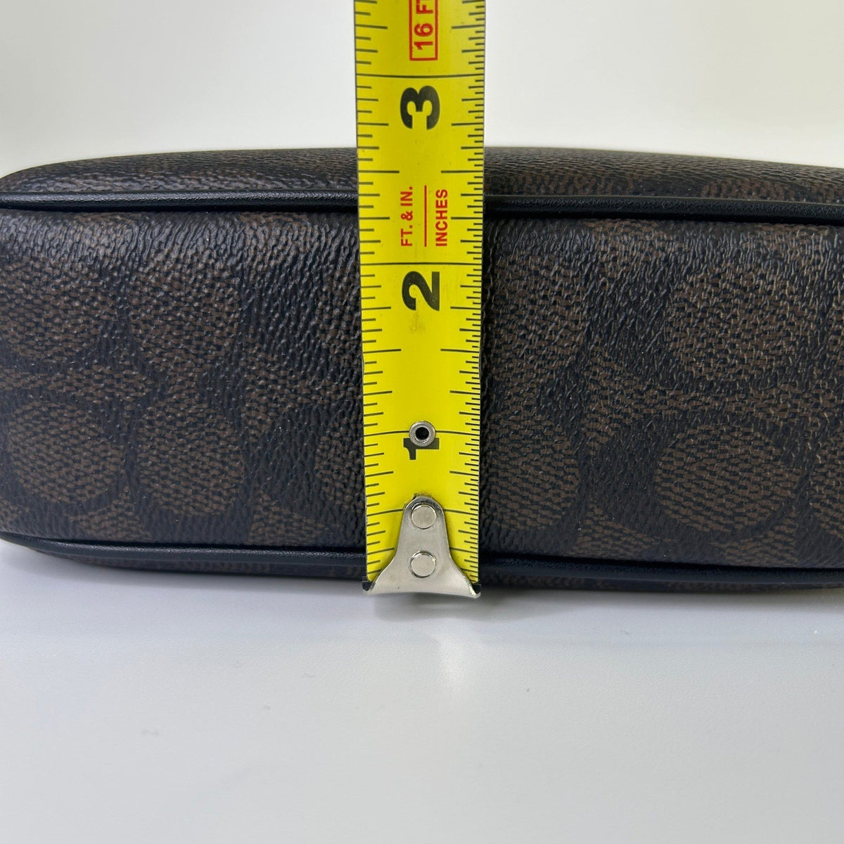 Coach Mini Jamie Walnut Black Signature Canvas Camera Bag NEW6