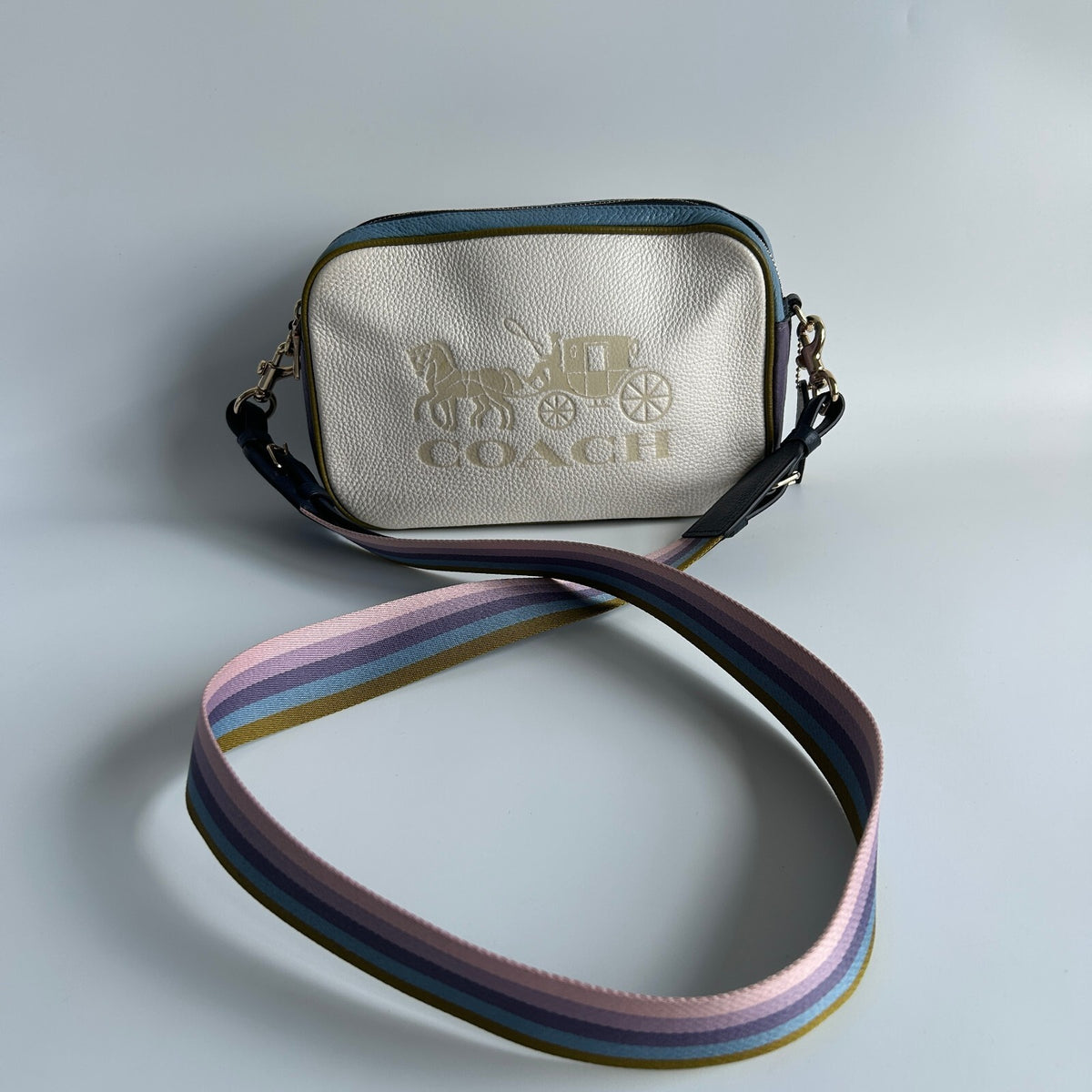 Coach Jes Crossbody Camera Bag in Colorblock Pebbled Leather2