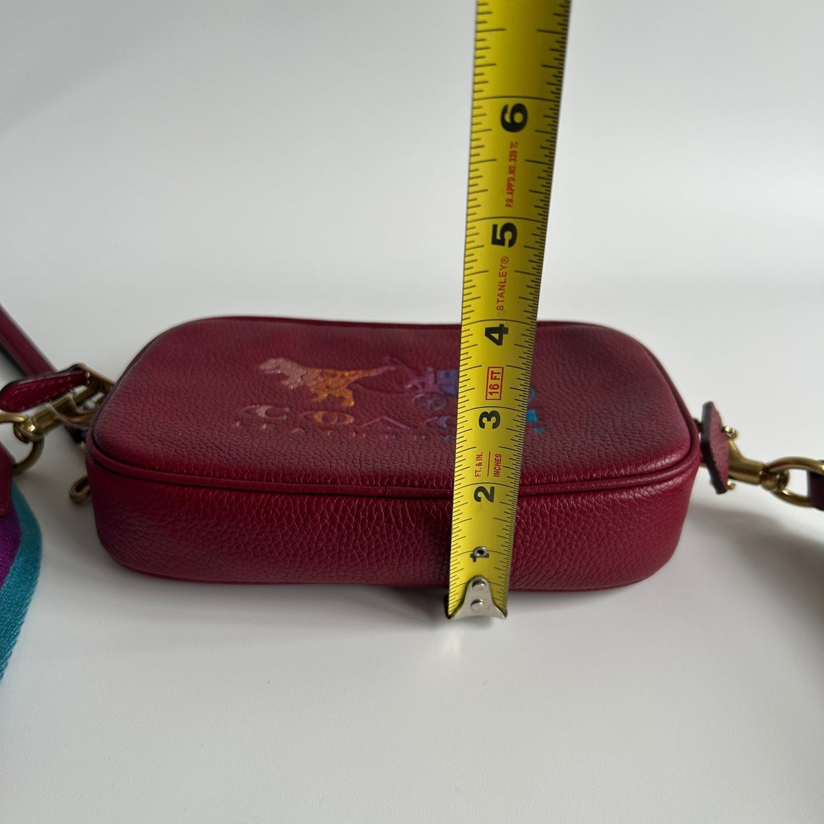 Coach Rexy and Carriage Sadie Pebbled Leather Crossbody Bag 79951 Excellent8
