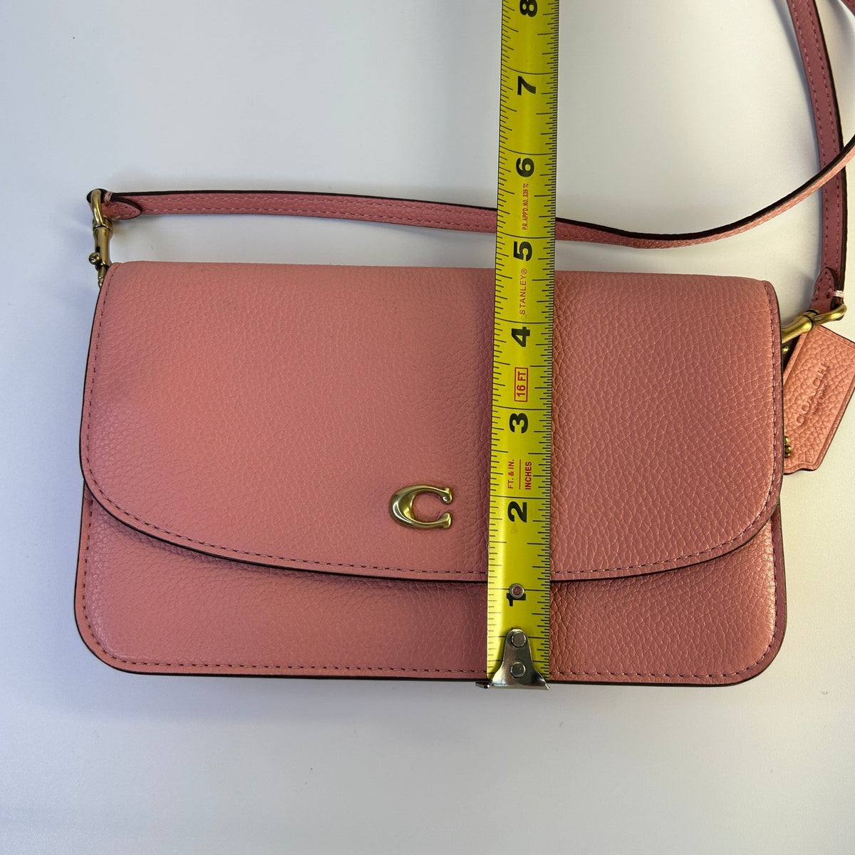 Coach Hayden Crossbody Pink Pebbled Leather Bag Excellent5