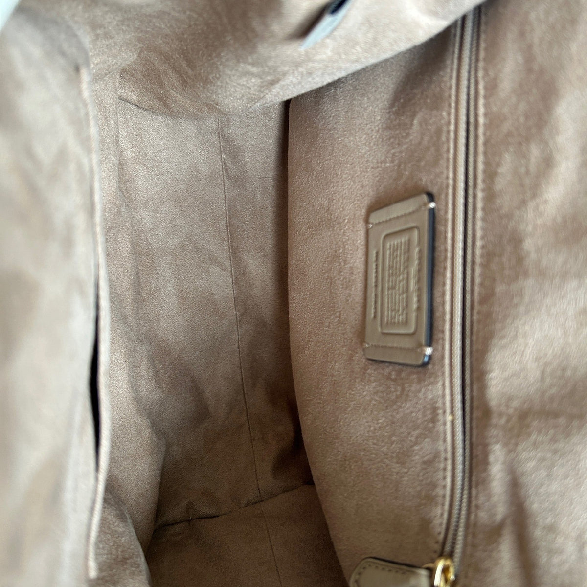 Coach Kleo Backpack Khaki Chalk Signature Canvas Leather CA426 Good6