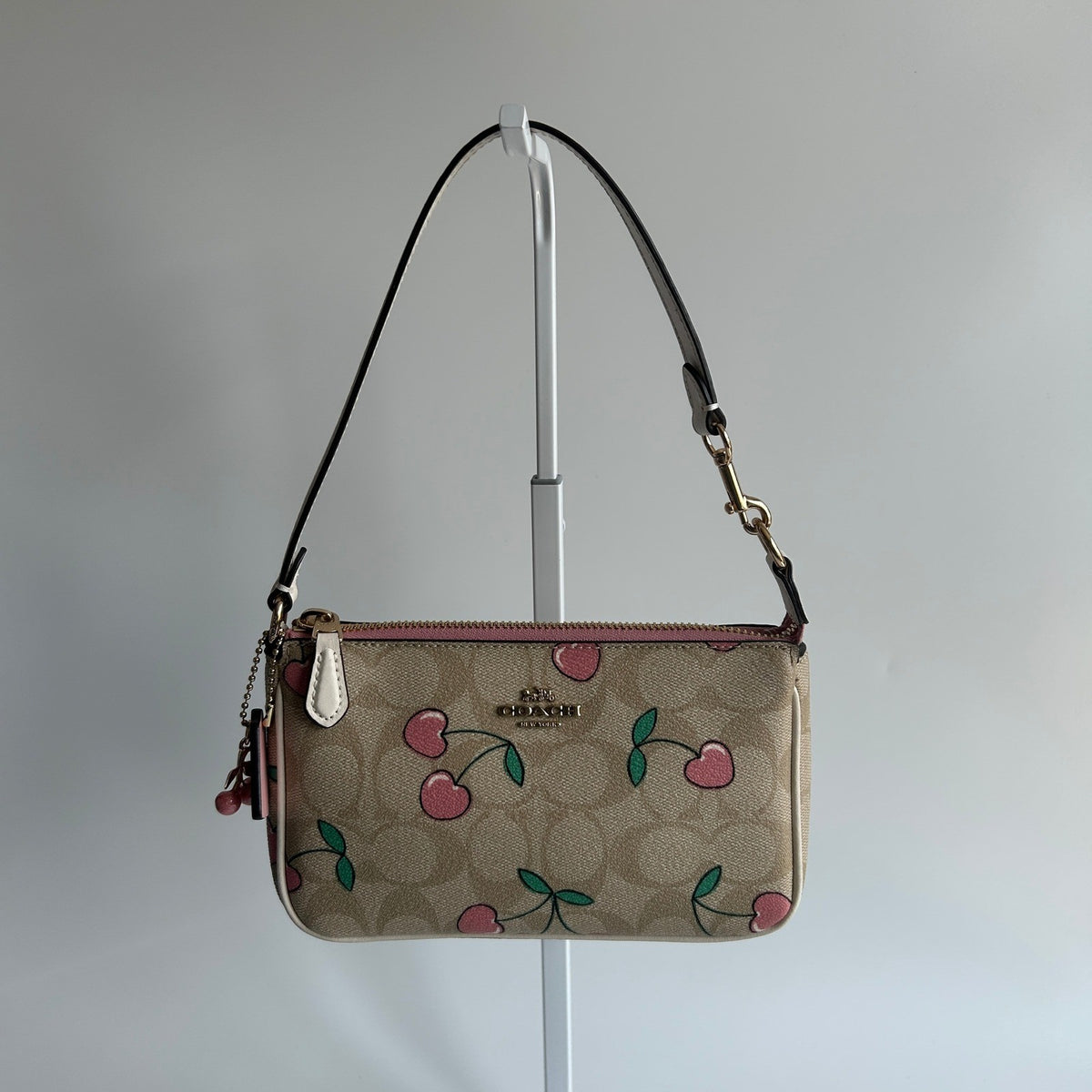 Coach Nolita 19 Cherry Khaki Multi Canvas Shoulder Bag C43960