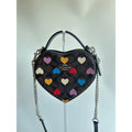 Coach Heart Crossbody Brown Multi Signature Canvas Leather Bag Excellent0