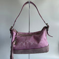 Coach Soho Signature East West Pink Jacquard Suede Shoulder Bag Excellent0