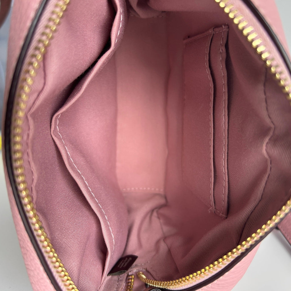 Coach Mini Jamie Powder Pink Pebbled Leather Camera Bag Excellent2