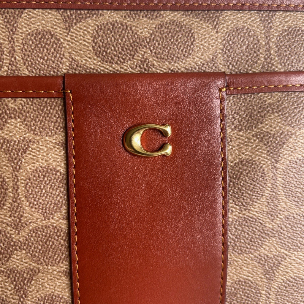 Coach Kitt Messenger Tan Rust Signature Canvas Crossbody Bag CC533 NWT4