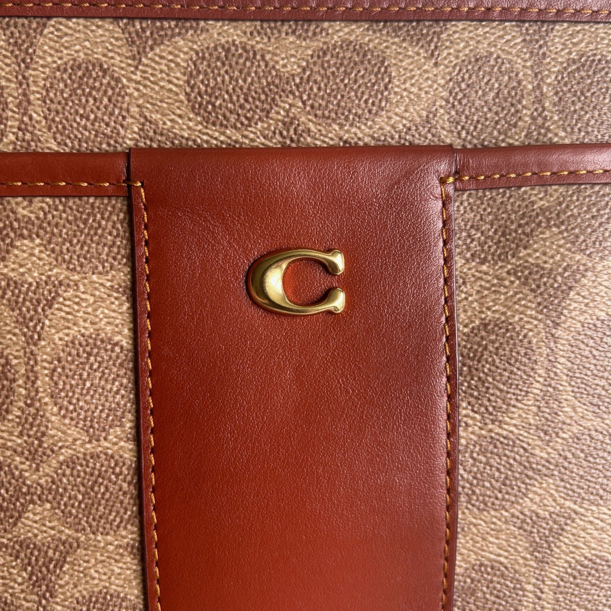 Coach Kitt Messenger Tan Rust Signature Canvas Crossbody Bag CC533 NWT4