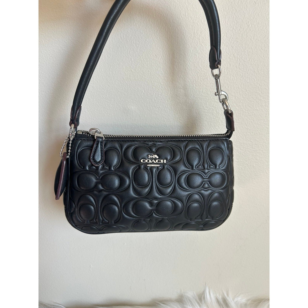 Coach Nolita 19 Black Quilted Leather Signature Shoulder Bag Excellent0