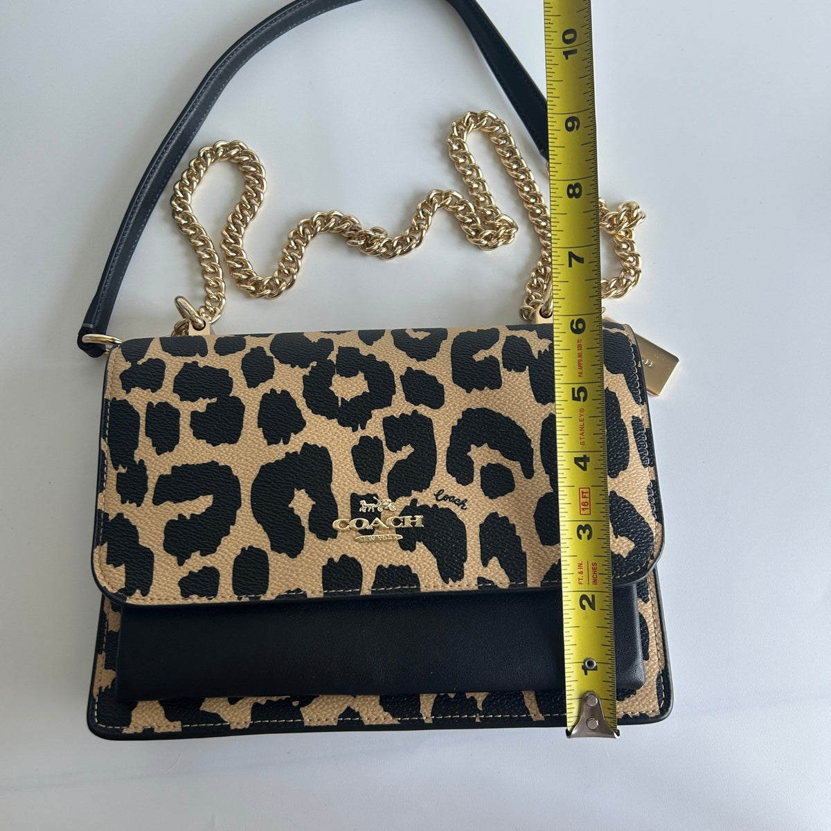 Coach Klare Crossbody Leopard Print Leather Bag CV944 Excellent6