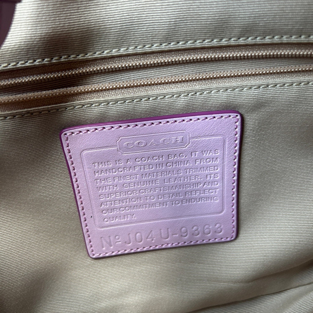 Coach Soho Signature East West Pink Jacquard Suede Shoulder Bag Excellent4