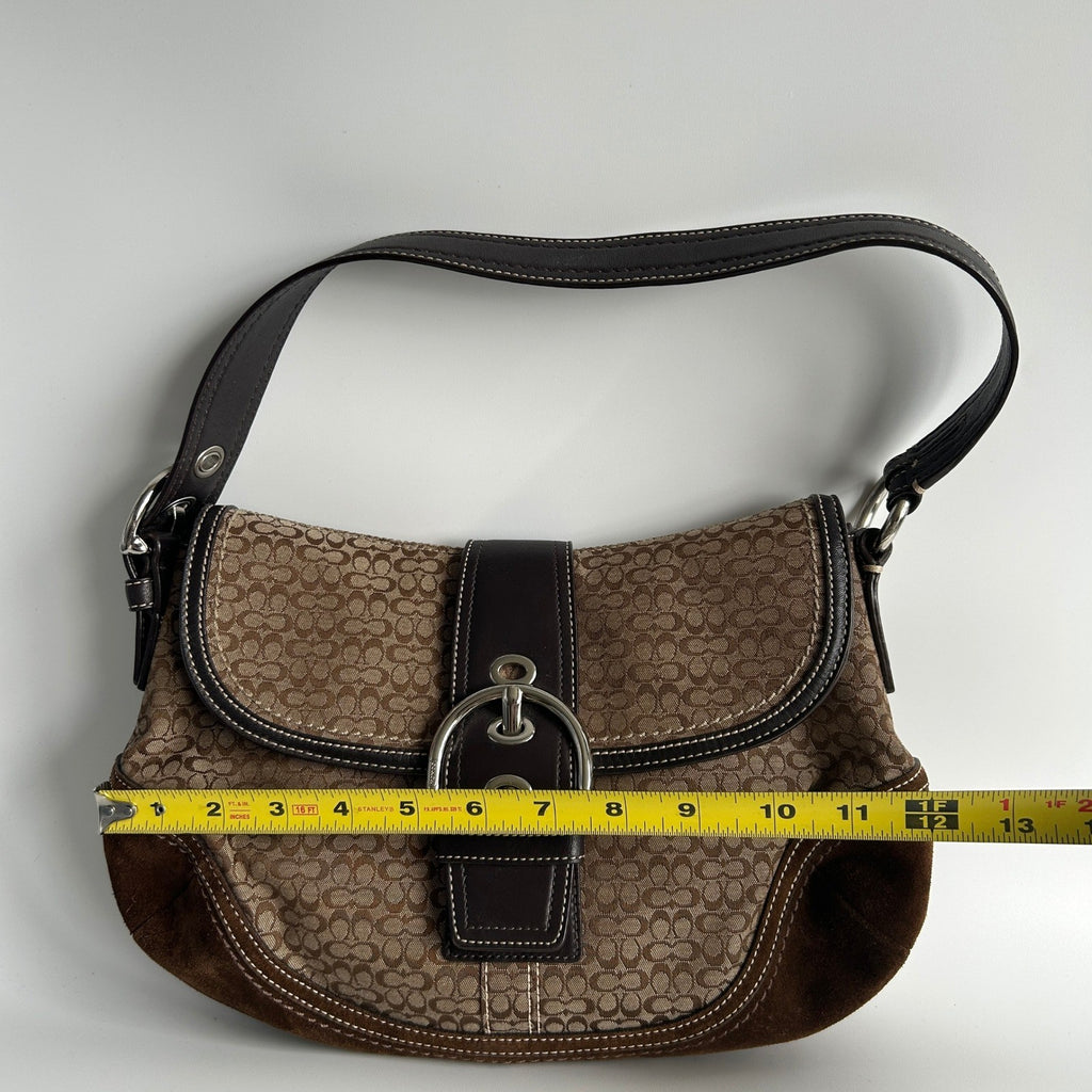 Coach Soho Signature Brown Canvas Leather Shoulder Bag F10926 Excellent5