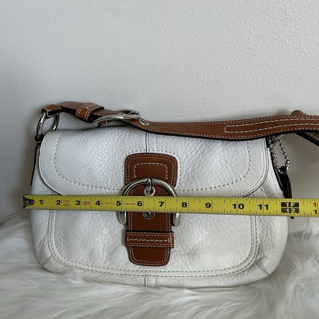 Coach Soho Chalk White Pebbled Leather Shoulder Bag Good7