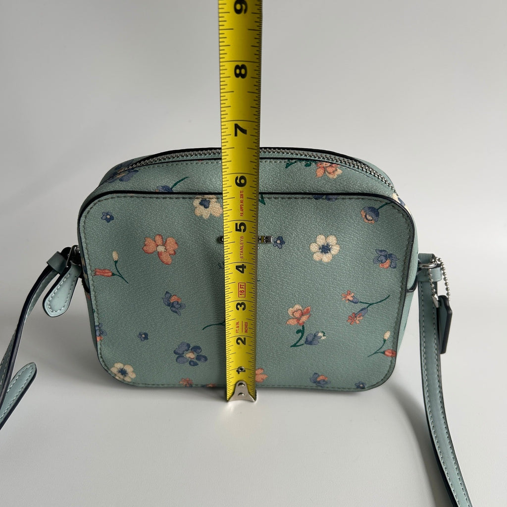 Coach Mini Jamie Camera Bag Light Teal Mystical Floral Leather C8699 NWT7