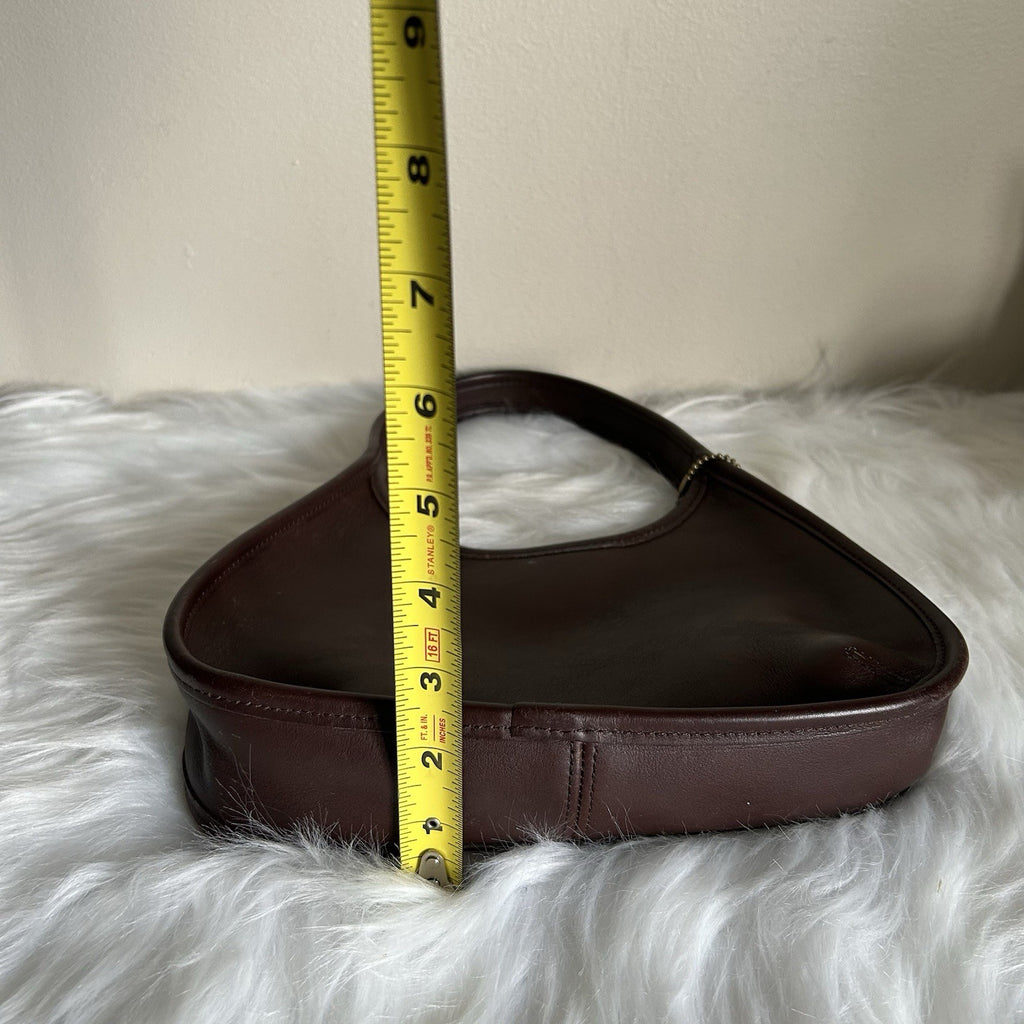 Coach Ergo 9027 Mahogany Brown Glove Tanned Leather Hobo Bag Good10