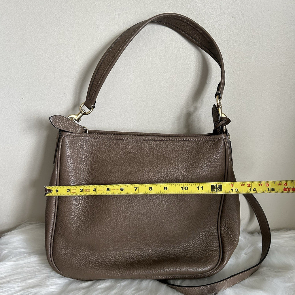 Coach Cary Dark Stone Pebbled Leather Shoulder Bag CC435 Excellent9