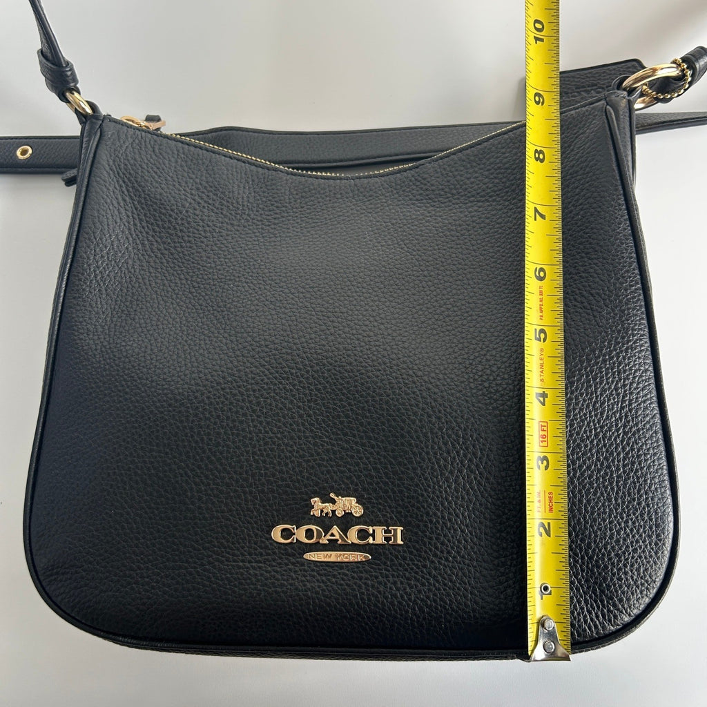 Coach Ellie File Bag Black Pebbled Leather Crossbody CU960 Excellent5