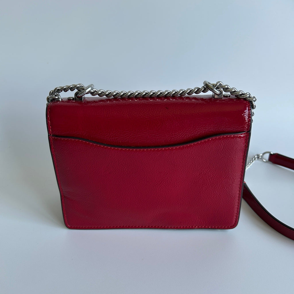 Coach Mini Klare Red Patent Leather Crossbody Bag Excellent2