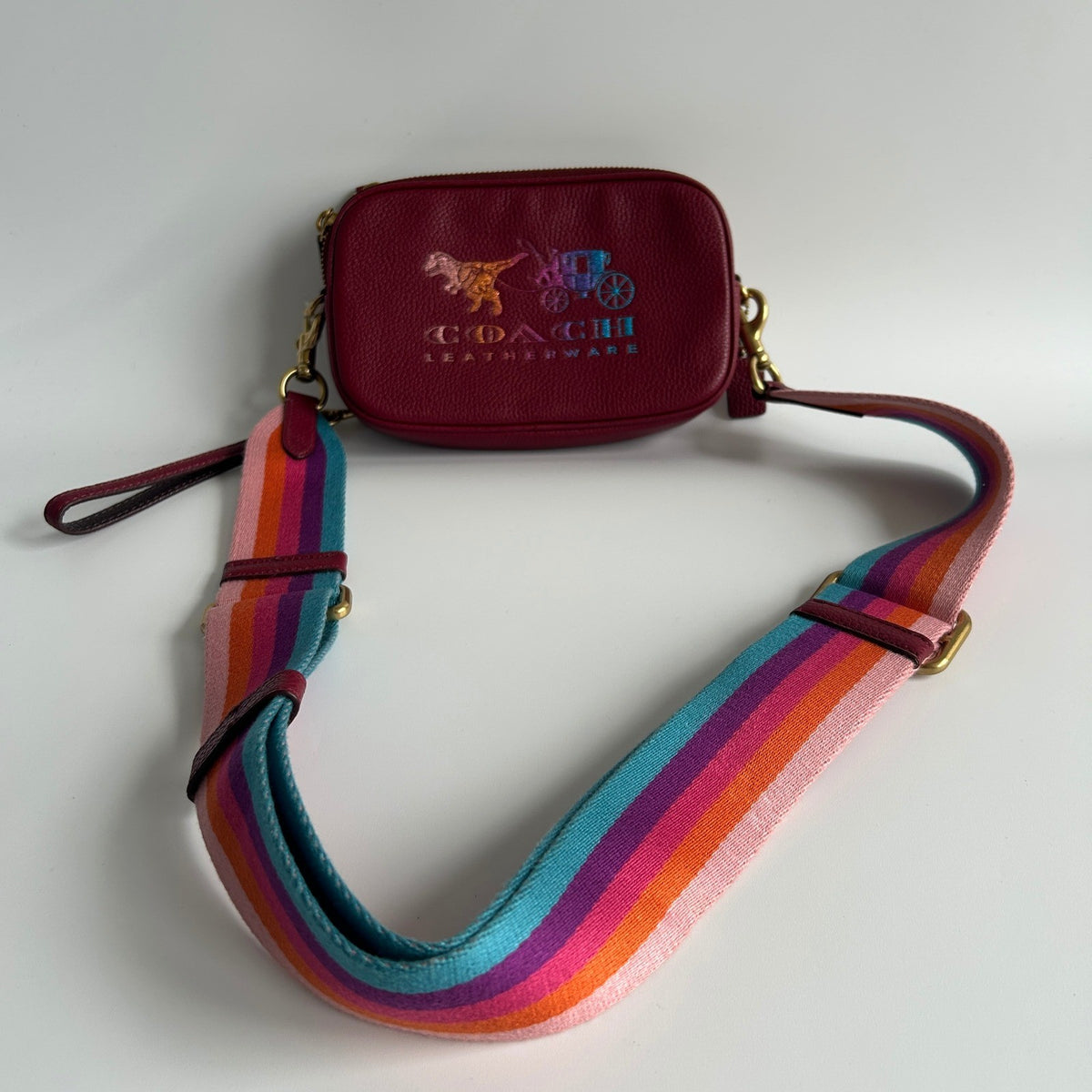 Coach Rexy and Carriage Sadie Pebbled Leather Crossbody Bag 79951 Excellent1