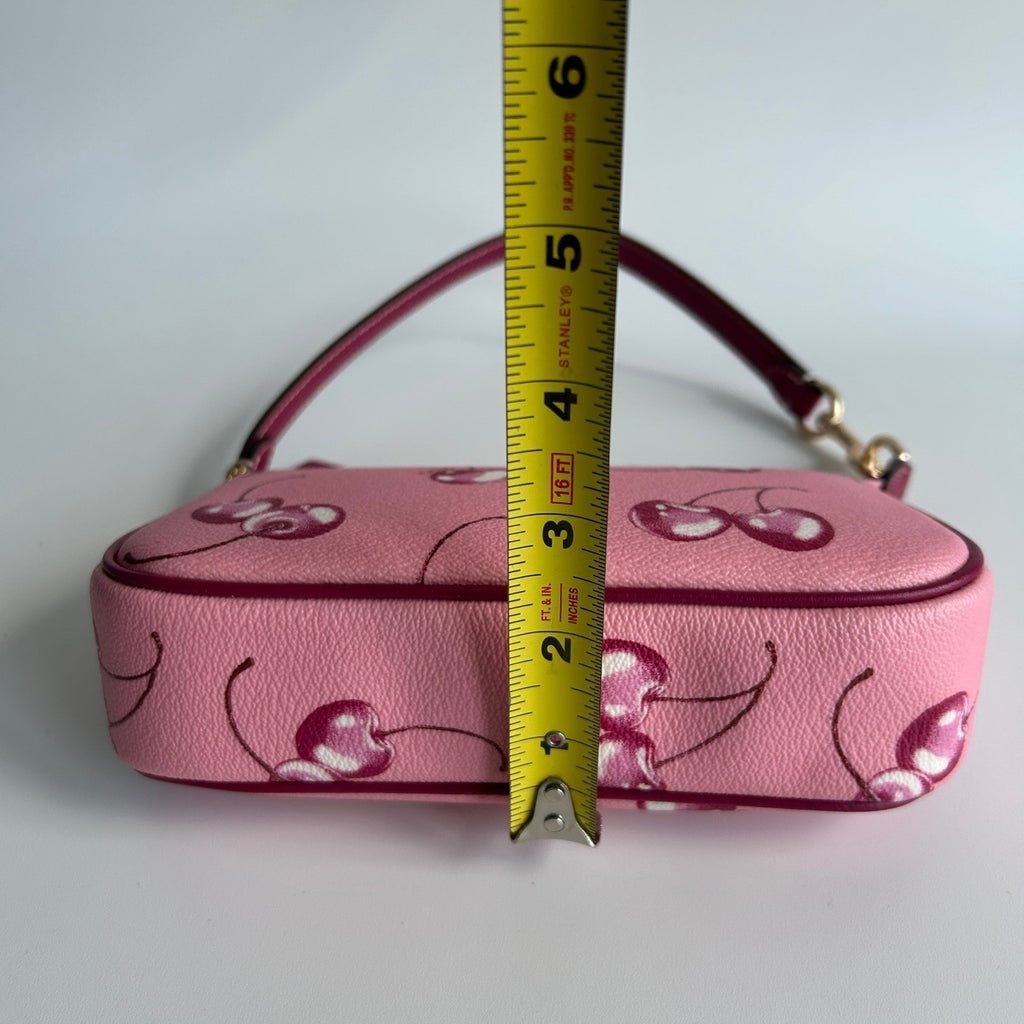Coach Nolita 19 Pink Cherry Pebbled Leather Shoulder Bag Excellent9