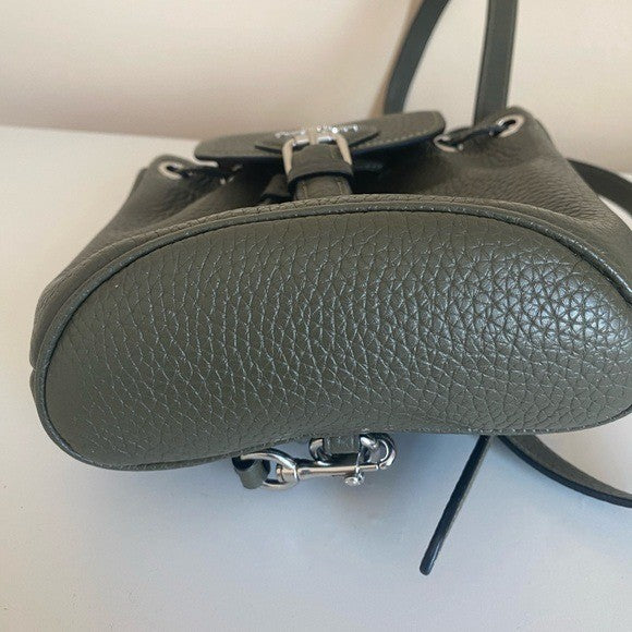 Coach Amelia Olive Green Pebbled Leather Convertible Backpack CL408 NEW3