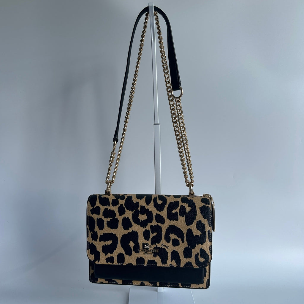 Coach Klare Crossbody Leopard Print Leather Bag CV944 Excellent0