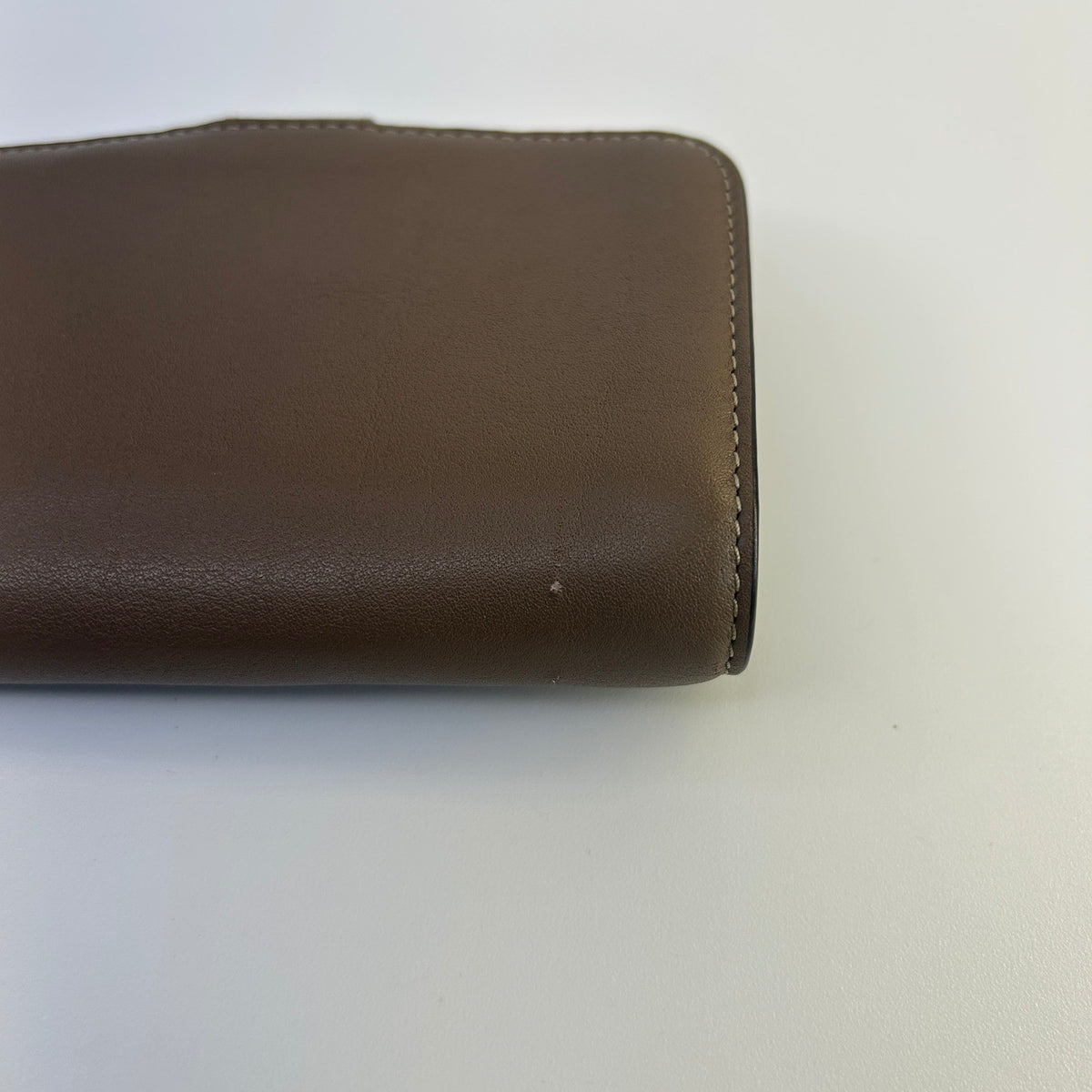 Coach Tabby CY234 Taupe Brown Leather Medium Wallet Good3