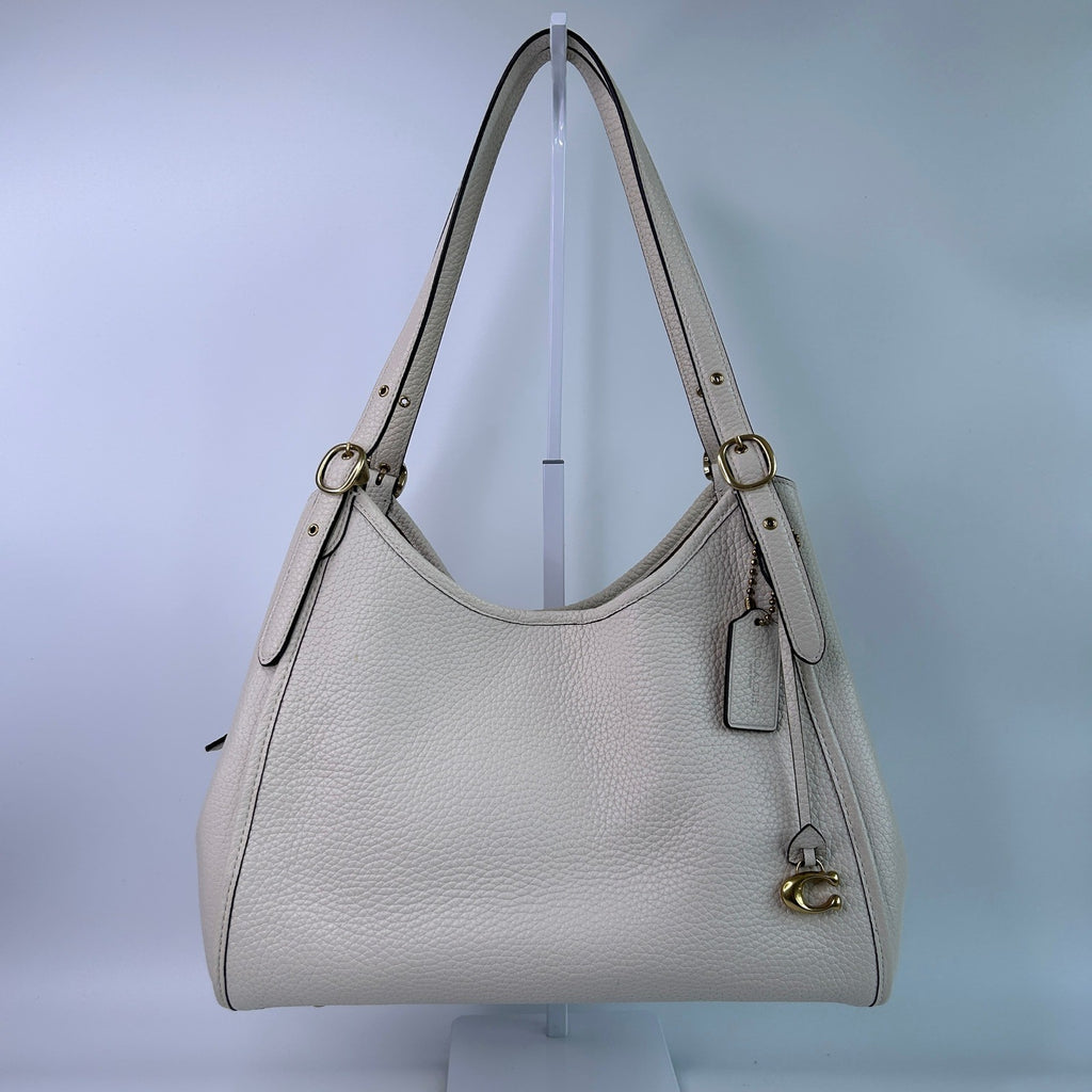Coach Lori Chalk White Pebbled Leather Shoulder Bag C4824 GOOD0