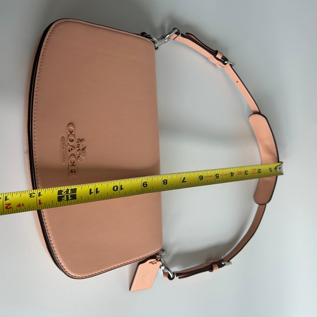 Coach Andrea Shoulder Bag Faded Blush Peach Smooth Leather Flap CT7689