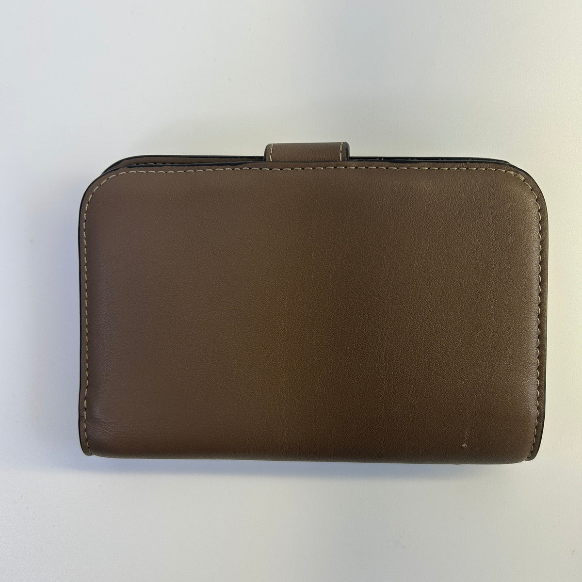 Coach Tabby CY234 Taupe Brown Leather Medium Wallet Good1