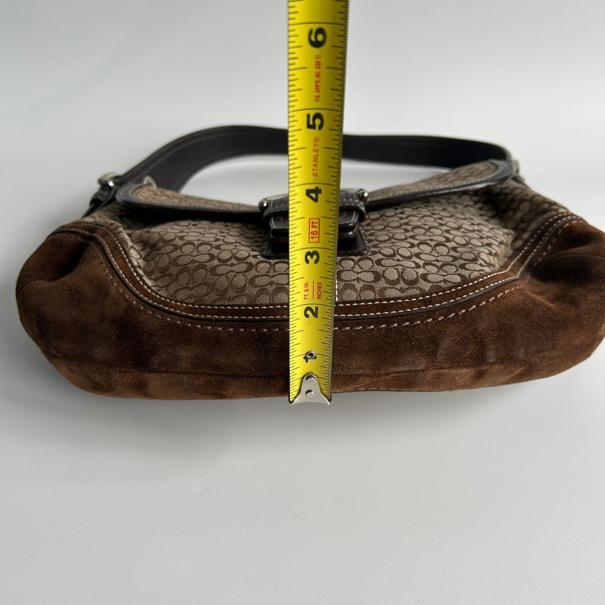 Coach Soho Signature Brown Canvas Leather Shoulder Bag F10926 Excellent7