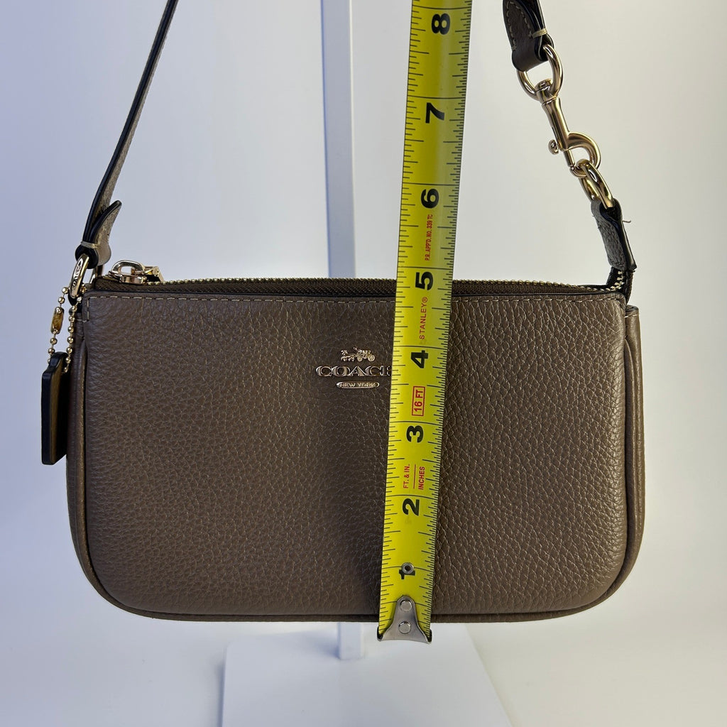 Coach Nolita 19 Brown Refined Pebble Leather Wristlet Bag Good5