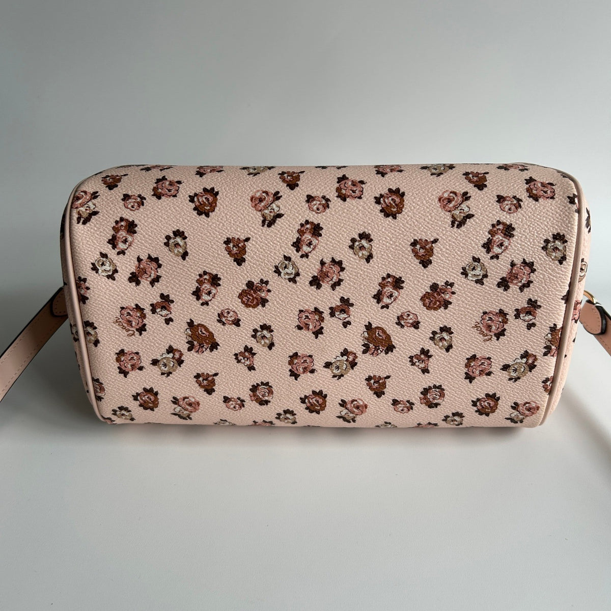 Coach Rowan Satchel Rose Print Pink Leather Satchel Bag GOOD6