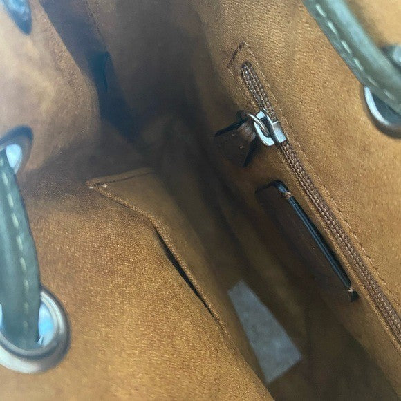 Coach Amelia Olive Green Pebbled Leather Convertible Backpack CL408 NEW4