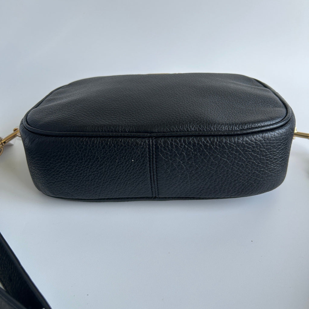 Coach Jamie Black Pebbled Leather Camera Bag New4