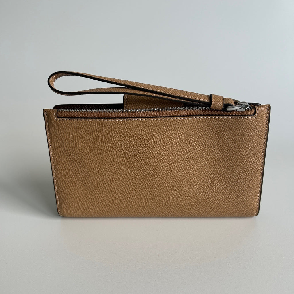 Coach Tech Phone Wallet Saddle Tan Crossgrain Leather C0183 Good1