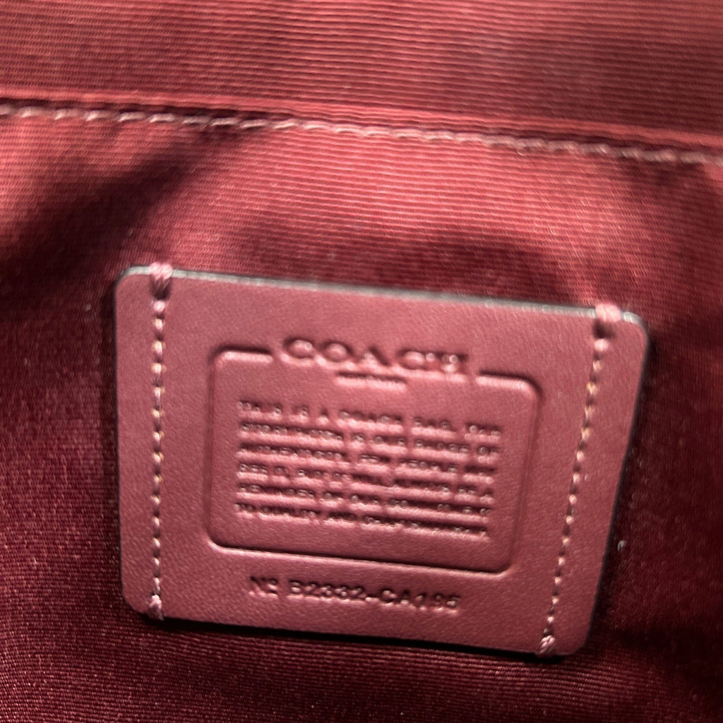 Coach Dempsey File Bag Charcoal Signature Jacquard Leather Crossbody Excellent3