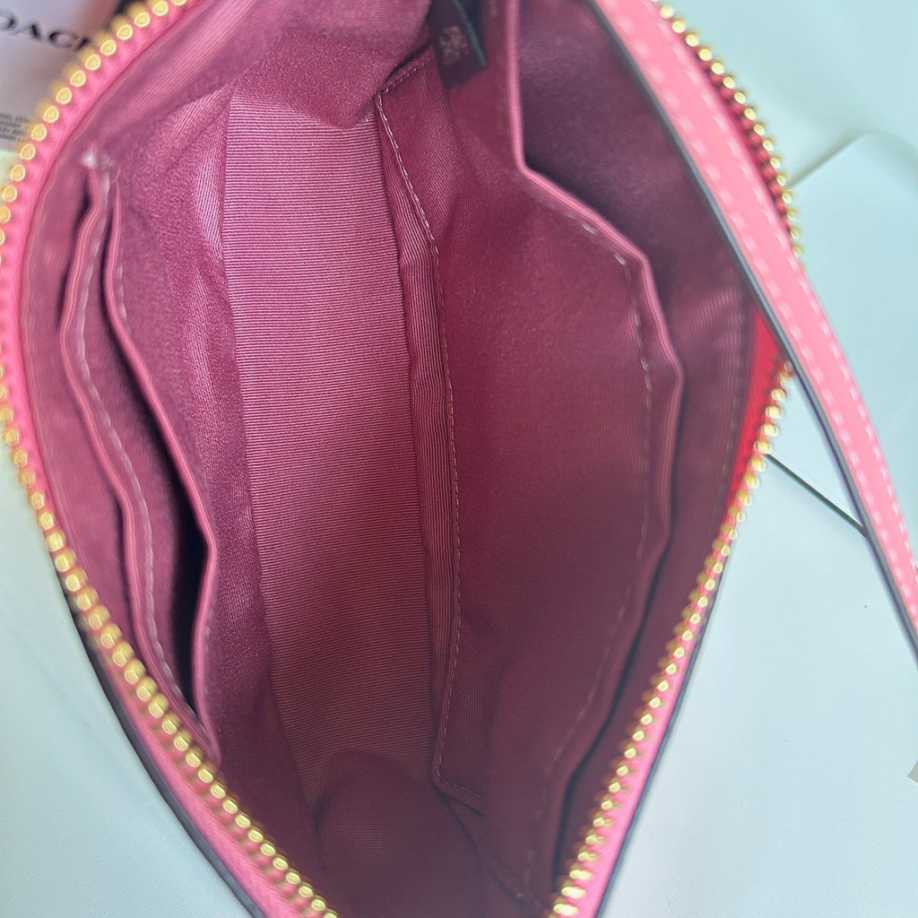 Coach Nolita 19 Pink Lemonade Signature Canvas Wristlet Shoulder Bag NEW2
