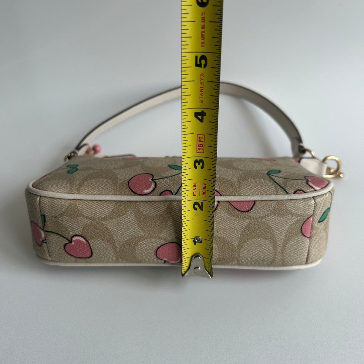 Coach Nolita 19 Cherry Khaki Multi Canvas Shoulder Bag C43967