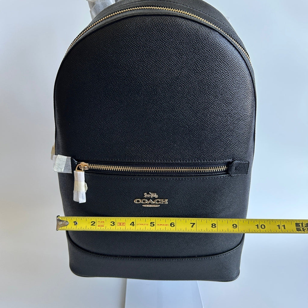 Coach Kenley Black Crossgrain Leather Backpack C5680 NWT9