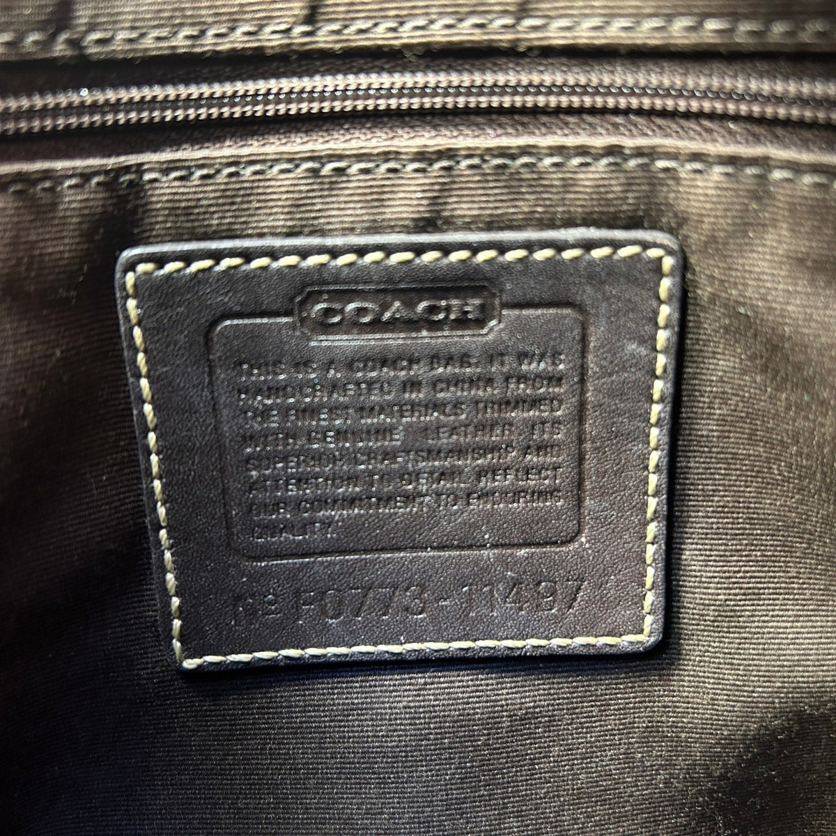 Coach Holiday Patchwork Brown Leather Suede Shoulder Bag F12840 Good3