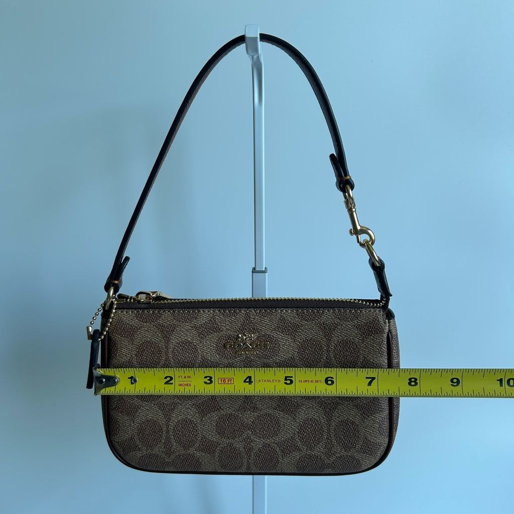 Coach Nolita 19 Brown Signature Canvas Leather Shoulder Bag Excellent4