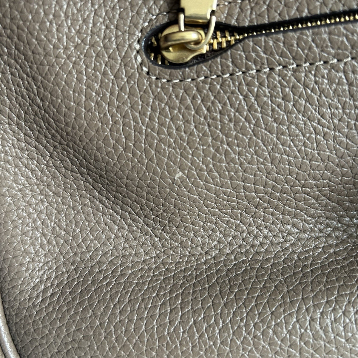 Coach Cary Dark Stone Pebbled Leather Shoulder Bag CC435 Excellent4