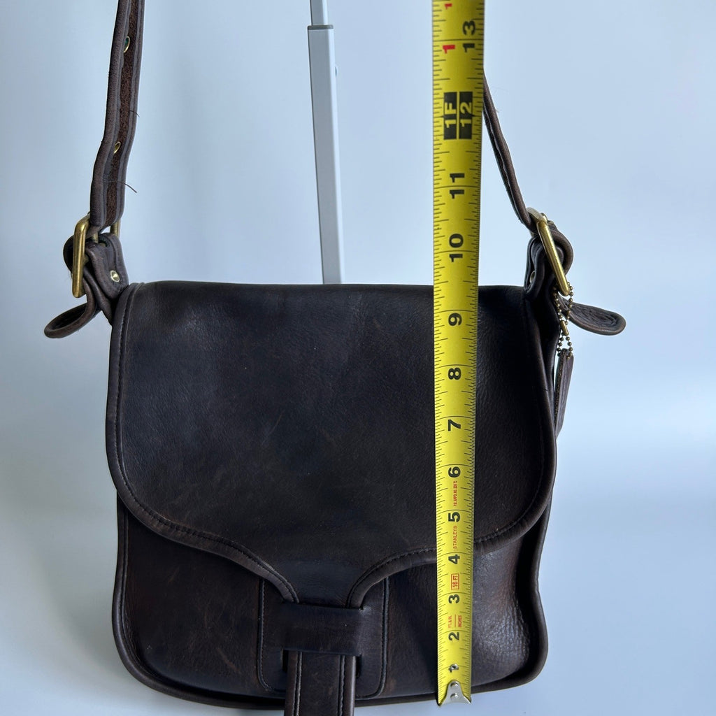 Coach Courier 8920 Dark Brown Glove-tanned Leather Shoulder Bag Good13