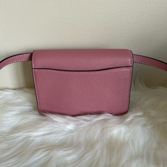 Coach Brynn Pink Crossgrain Leather Crossbody Bag Excellent1