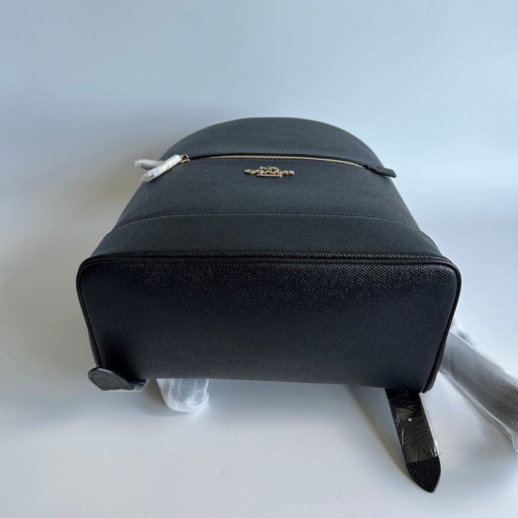Coach Kenley Black Crossgrain Leather Backpack C5680 NWT3